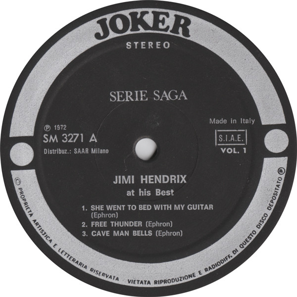 Jimi Hendrix - Jimi Hendrix At His Best (Volume 1) | Joker (SM 3271) - 3