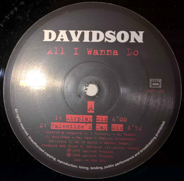 Davidson - All I Wanna Do | Apricot Records (3051196) - 3 Davidson - All I Wanna Do | Apricot Records (3051196) - 3