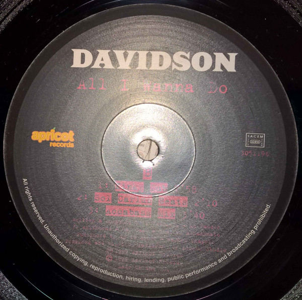 Davidson - All I Wanna Do | Apricot Records (3051196) - 4 Davidson - All I Wanna Do | Apricot Records (3051196) - 4