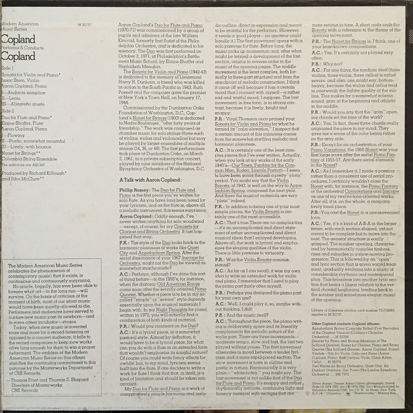 Copland Performs & Conducts Copland