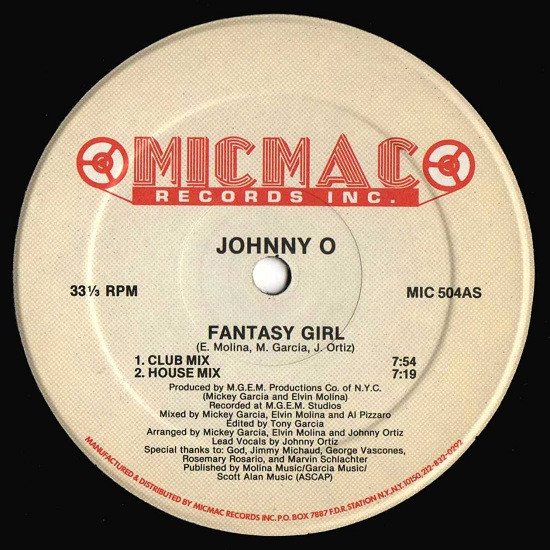 Johnny O - Fantasy Girl | Micmac Records, Inc. (MIC 504)