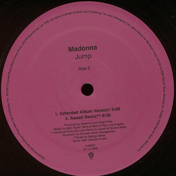 Madonna - Jump | Warner Bros. Records (0-42978) - 4 Madonna - Jump | Warner Bros. Records (0-42978) - 4