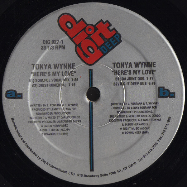 Tonya Wynne - Here's My Love | Dig It Deep (DIG 027-1) - main Tonya Wynne - Here's My Love | Dig It Deep (DIG 027-1) - main