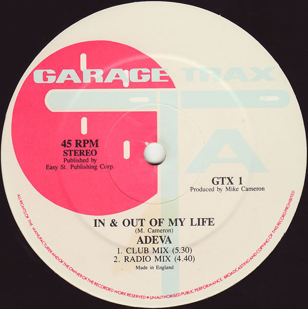 Adeva - In & Out Of My Life | Garage Trax (GTX 1) - main Adeva - In & Out Of My Life | Garage Trax (GTX 1) - main