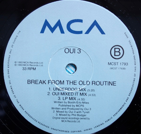 Oui 3 - Break From The Old Routine | MCA Records (MCST 1793) - 3