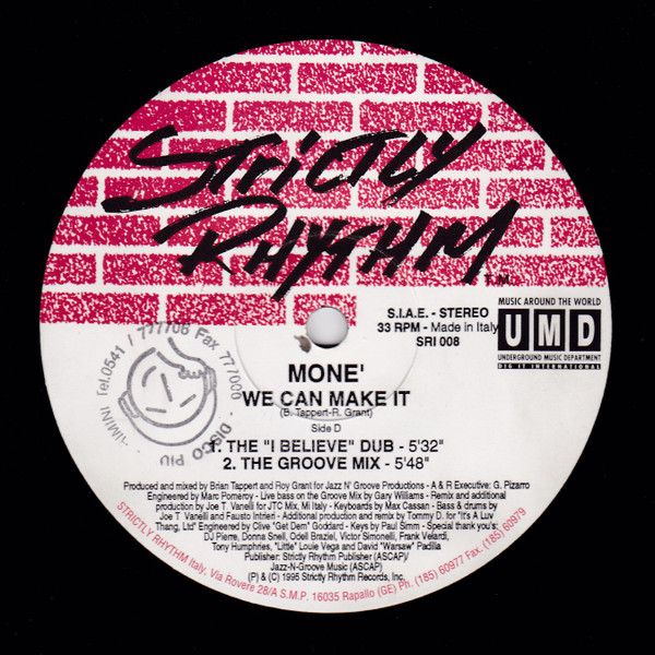 Moné - We Can Make It | Strictly Rhythm (SRI 008) - 3 Moné - We Can Make It | Strictly Rhythm (SRI 008) - 3