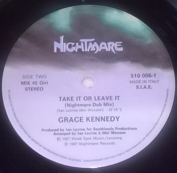 Grace Kennedy - Take It Or Leave It | Nightmare Records (510 006 1)