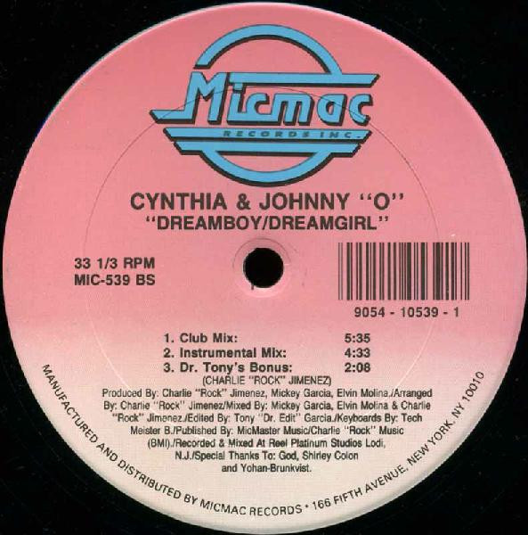 Cynthia & Johnny O - Dreamboy/Dreamgirl | Micmac Records, Inc. (MIC-539) - 2