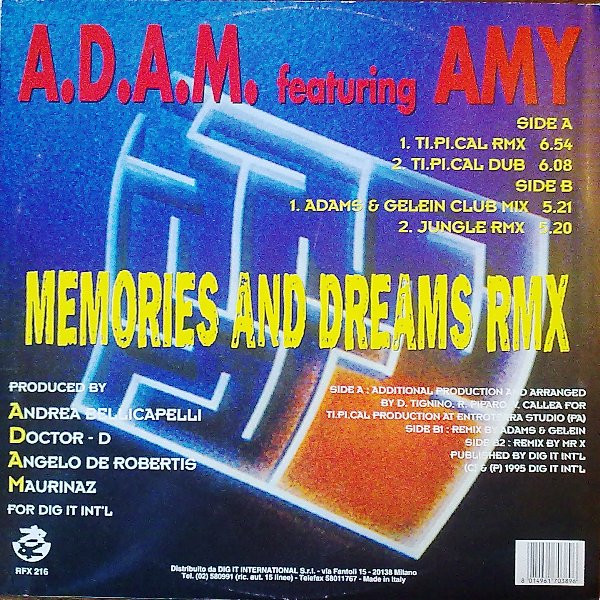 A.D.A.M. Featuring Amy - Memories And Dreams Rmx | Reflex Records (RFX 216) - 2 A.D.A.M. Featuring Amy - Memories And Dreams Rmx | Reflex Records (RFX 216) - 2