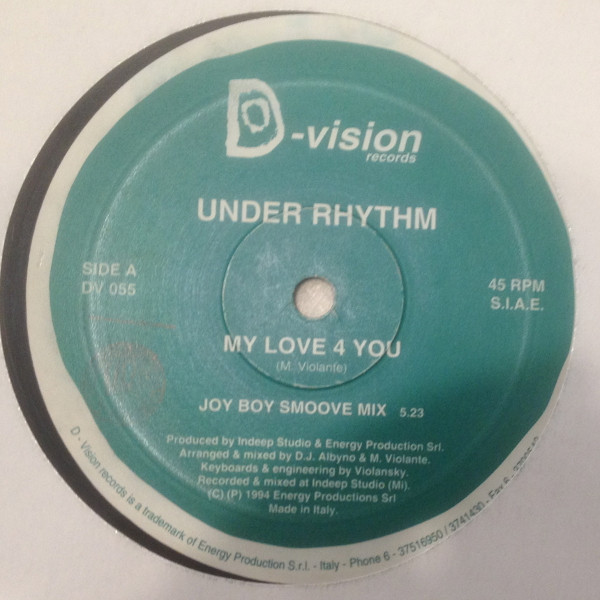 Under Rhythm - My Love 4 You | D:vision Records (DV 055) - 3 Under Rhythm - My Love 4 You | D:vision Records (DV 055) - 3