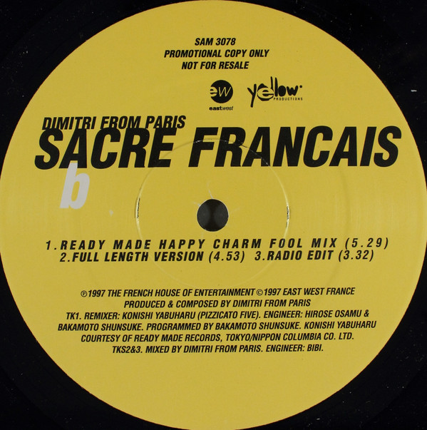 Dimitri From Paris - Sacre Francais | EastWest (SAM 3078) - 4 Dimitri From Paris - Sacre Francais | EastWest (SAM 3078) - 4