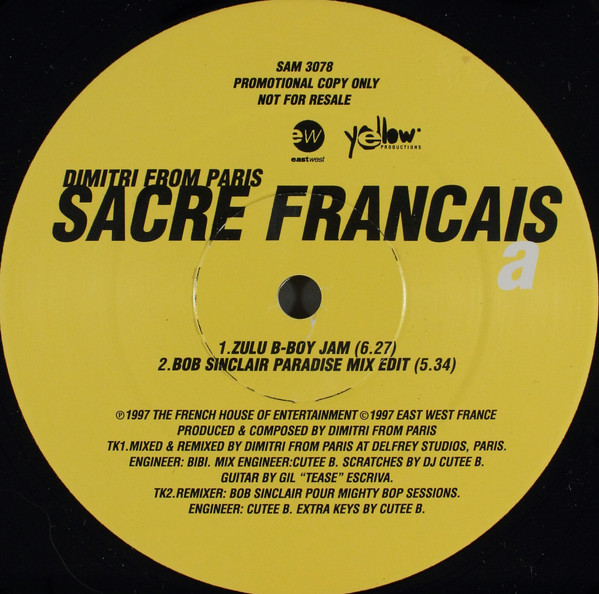 Dimitri From Paris - Sacre Francais | EastWest (SAM 3078) - 3 Dimitri From Paris - Sacre Francais | EastWest (SAM 3078) - 3