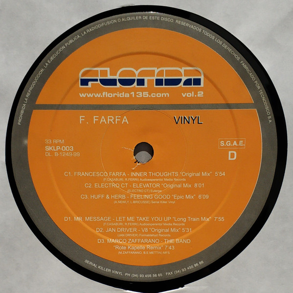 Tony Verdi & Francesco Farfa - Florida 135 Vol. 2 | Serial Killer Vinyl (SKLP-003) - 4