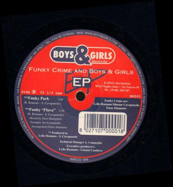 Funky Crime And Boys & Girls - EP | Boys & Girls Records (BG 001) - main Funky Crime And Boys & Girls - EP | Boys & Girls Records (BG 001) - main