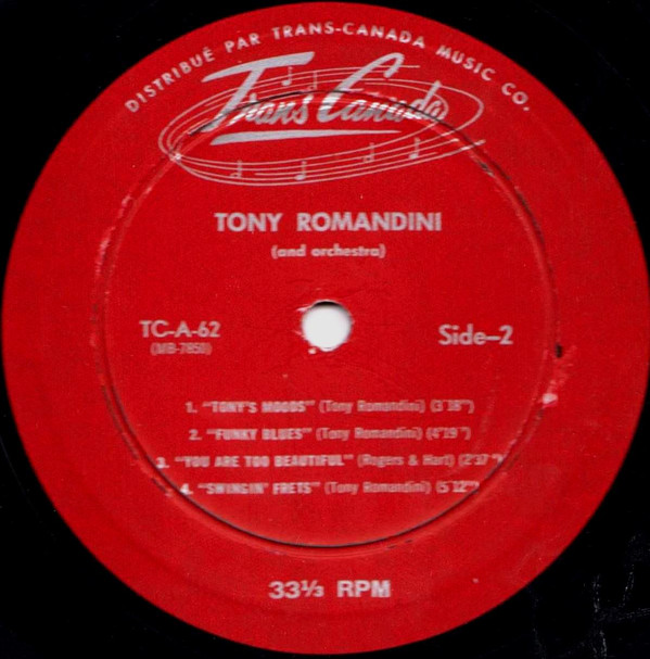 Tony Romandini - Tony Romandini | Trans-Canada (TC-A-62) - 4 Tony Romandini - Tony Romandini | Trans-Canada (TC-A-62) - 4