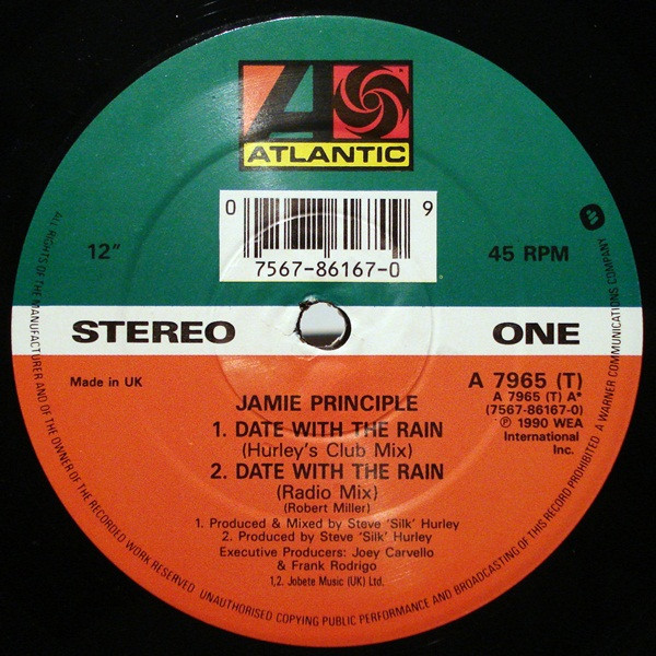 Jamie Principle - Date With The Rain | Atlantic (A 7965 T) - 2 Jamie Principle - Date With The Rain | Atlantic (A 7965 T) - 2