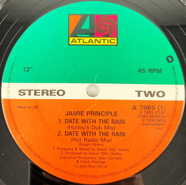 Jamie Principle - Date With The Rain | Atlantic (A 7965 T) - 3 Jamie Principle - Date With The Rain | Atlantic (A 7965 T) - 3