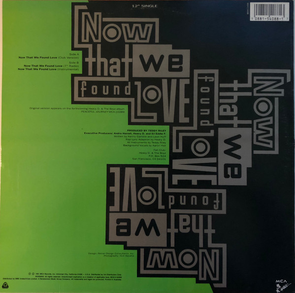 Heavy D. & The Boyz - Now That We Found Love | MCA Records (MCA 1254088) - 2