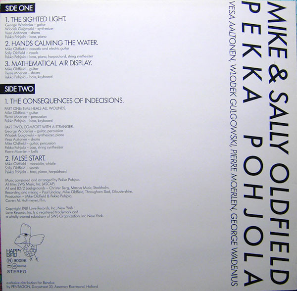 Mike Oldfield & Sally Oldfield , Pekka Pohjola - Mike & Sally Oldfield, Pekka Pohjola | Happy Bird (90096) - 2