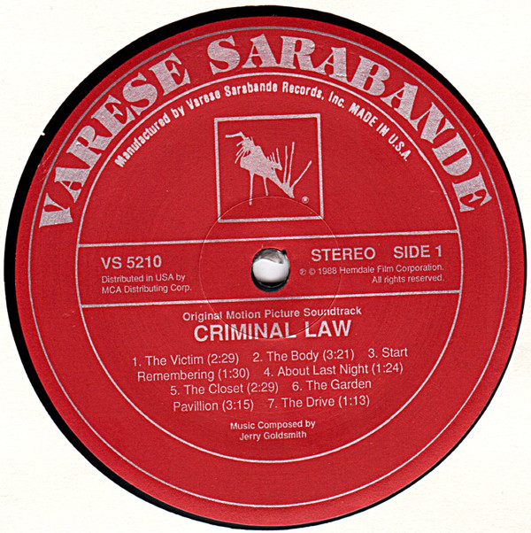 Criminal Law (Original Soundtrack)