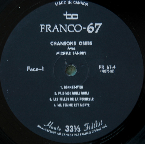 Michèle Sandry - Chansons Osées | Franco-67 (FR-67-4) - 3
