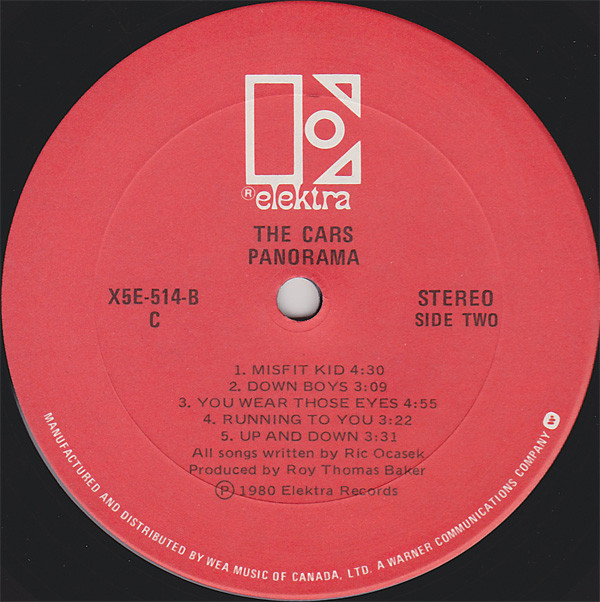 The Cars - Panorama | Elektra (X5E-514) - 4 The Cars - Panorama | Elektra (X5E-514) - 4