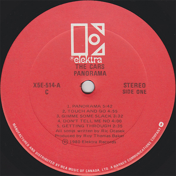 The Cars - Panorama | Elektra (X5E-514) - 3 The Cars - Panorama | Elektra (X5E-514) - 3