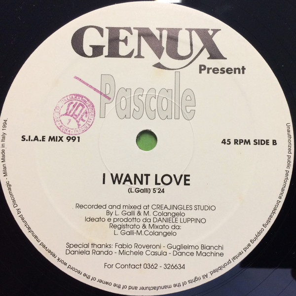 Pascale - I Want Love | Discomagic Records (MIX 991) - 4