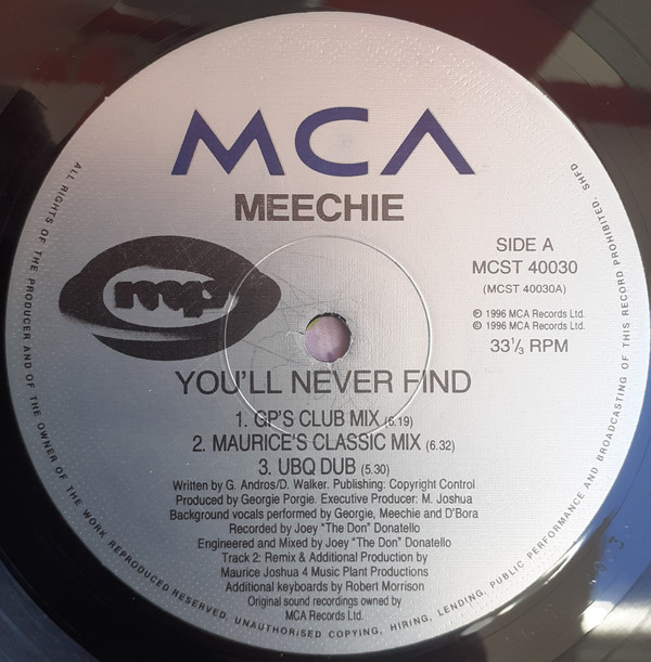 Meechie - You'll Never Find | MCA Records (MCST 40030) - 3 Meechie - You'll Never Find | MCA Records (MCST 40030) - 3