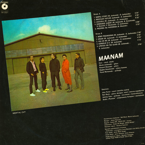Maanam - Mental Cut | Polskie Nagrania Muza (SX 2221) - 2 Maanam - Mental Cut | Polskie Nagrania Muza (SX 2221) - 2