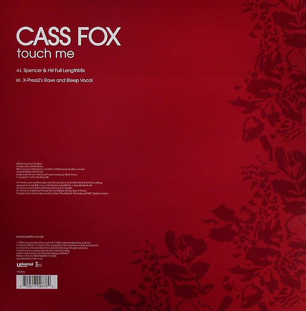 Cass Fox - Touch Me | Universal Records (170 967-6) - 2 Cass Fox - Touch Me | Universal Records (170 967-6) - 2