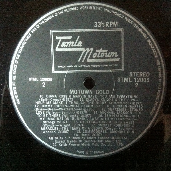 Various - Motown Gold | Tamla Motown (STML 12003) - 4 Various - Motown Gold | Tamla Motown (STML 12003) - 4