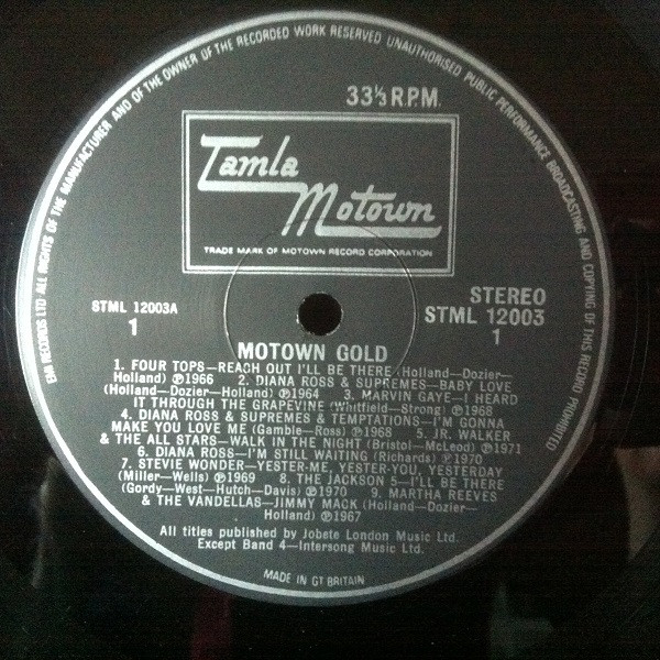 Various - Motown Gold | Tamla Motown (STML 12003) - 3 Various - Motown Gold | Tamla Motown (STML 12003) - 3
