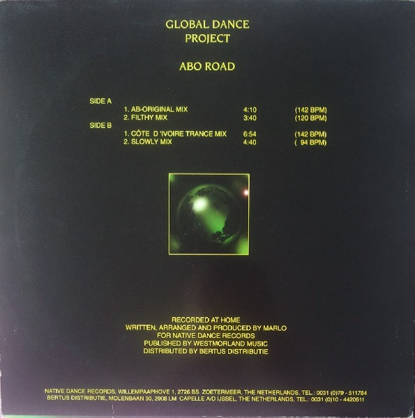 Global Dance Project - Abo Road | Native Dance Records (NDR93001) - 2
