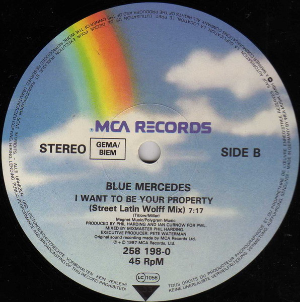 Blue Mercedes - I Want To Be Your Property | MCA Records (258 198-0) - 4 Blue Mercedes - I Want To Be Your Property | MCA Records (258 198-0) - 4