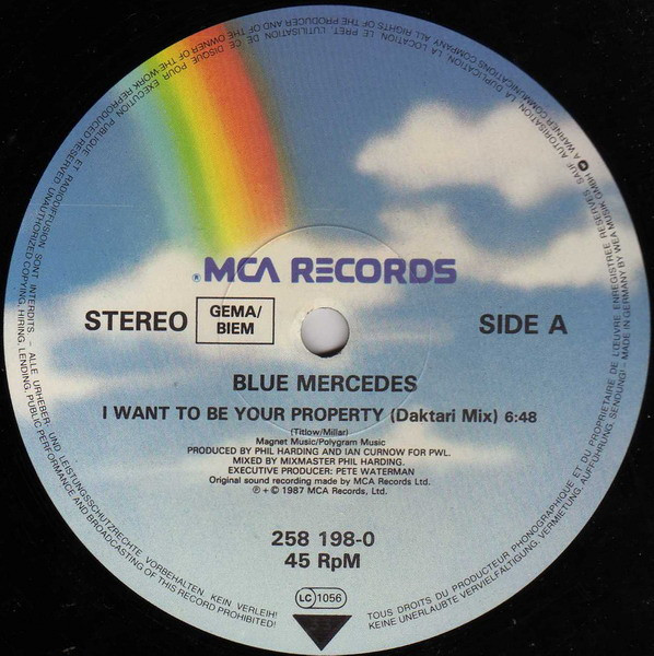Blue Mercedes - I Want To Be Your Property | MCA Records (258 198-0) - 3 Blue Mercedes - I Want To Be Your Property | MCA Records (258 198-0) - 3