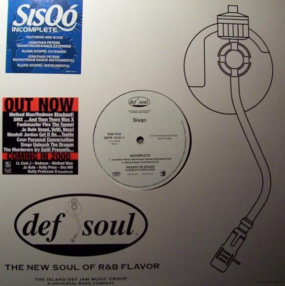 Sisqo - Incomplete | Def Soul (DEFR 15141-1) - main
