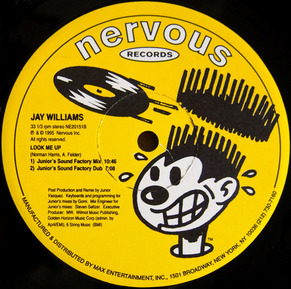 Jay Williams - Look Me Up | Nervous Records (NE 20151-1) - 3