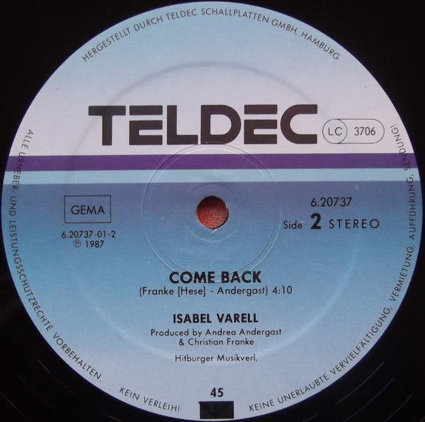 Isabel Varell - Golden Boy | TELDEC (6.20737) - 4