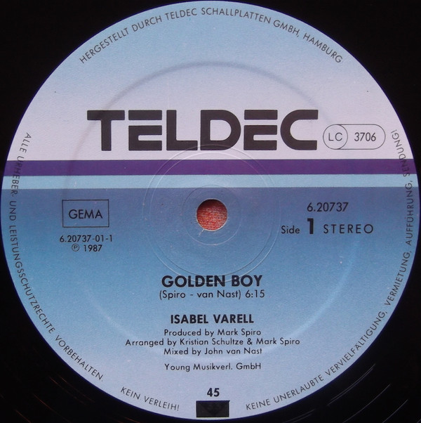 Isabel Varell - Golden Boy | TELDEC (6.20737) - 3