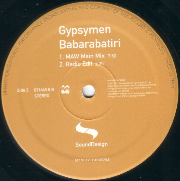 Gypsymen - Babarabatiri | Sound Design (671448 6) - 4 Gypsymen - Babarabatiri | Sound Design (671448 6) - 4