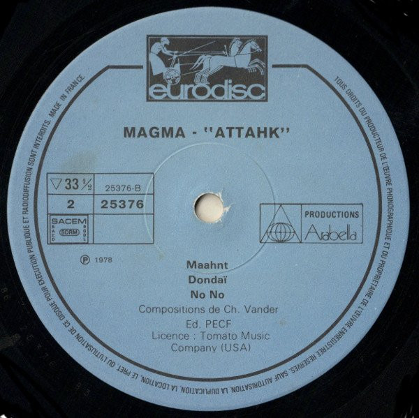 Magma - Attahk | Eurodisc (913 213) - 4