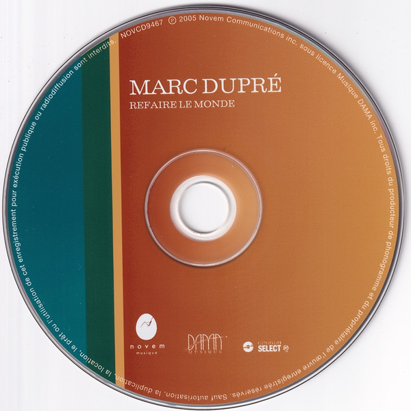 Marc Dupré - Refaire Le Monde | Novem Musique (NOVCD9467) - 3