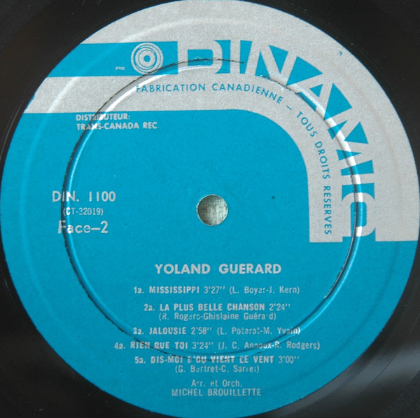Yoland Guérard - Yoland Guérard No.1 | Dinamic (DIN-1100) - 4 Yoland Guérard - Yoland Guérard No.1 | Dinamic (DIN-1100) - 4