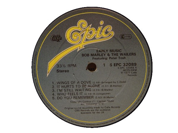 Bob Marley & The Wailers Featuring Peter Tosh - Early Music | Epic (S EPC 32089) - 2 Bob Marley & The Wailers Featuring Peter Tosh - Early Music | Epic (S EPC 32089) - 2