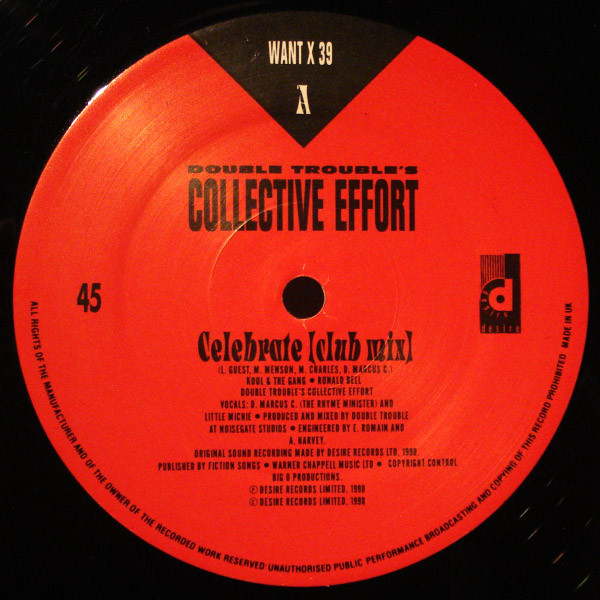 Double Trouble - Rave & Celebrate | Desire Records (WANT X 39) - 3