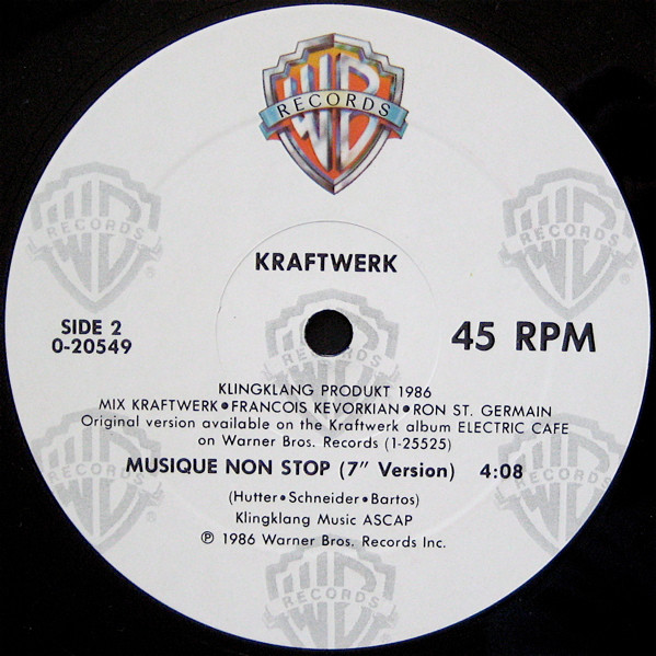 Kraftwerk - Musique Non Stop | Warner Bros. Records (0-20549) - 4 Kraftwerk - Musique Non Stop | Warner Bros. Records (0-20549) - 4