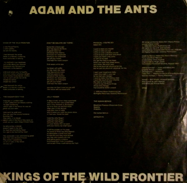 Adam And The Ants - Kings Of The Wild Frontier | Epic (JE 37033) - 6 Adam And The Ants - Kings Of The Wild Frontier | Epic (JE 37033) - 6