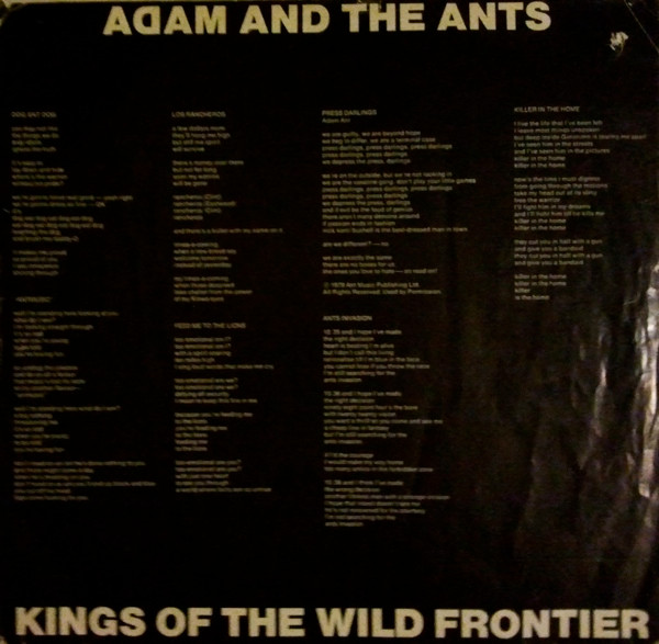 Adam And The Ants - Kings Of The Wild Frontier | Epic (JE 37033) - 5 Adam And The Ants - Kings Of The Wild Frontier | Epic (JE 37033) - 5