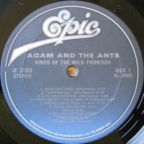 Adam And The Ants - Kings Of The Wild Frontier | Epic (JE 37033) - 3 Adam And The Ants - Kings Of The Wild Frontier | Epic (JE 37033) - 3